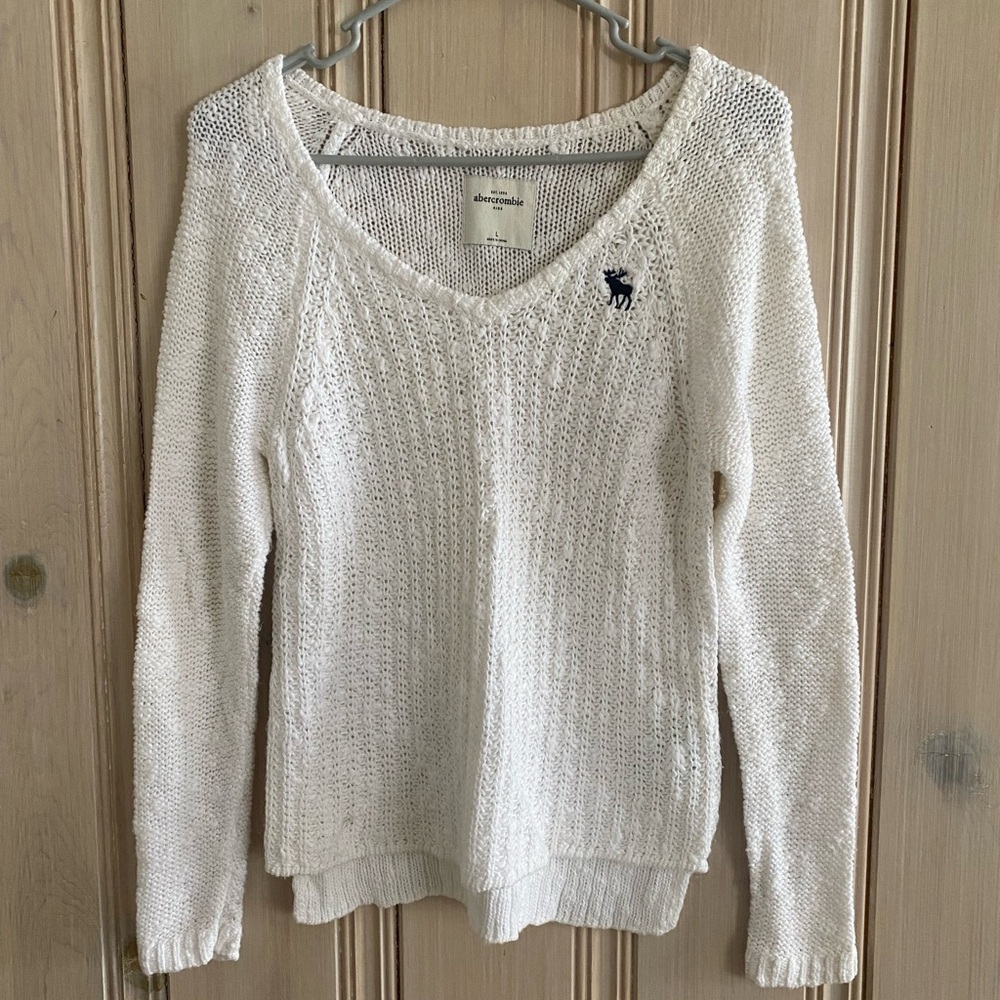 Abercrombie White Knit Sweater